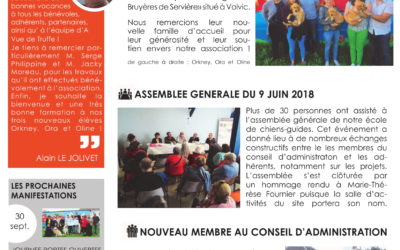 Newsletter n° 18 – Juillet 2018