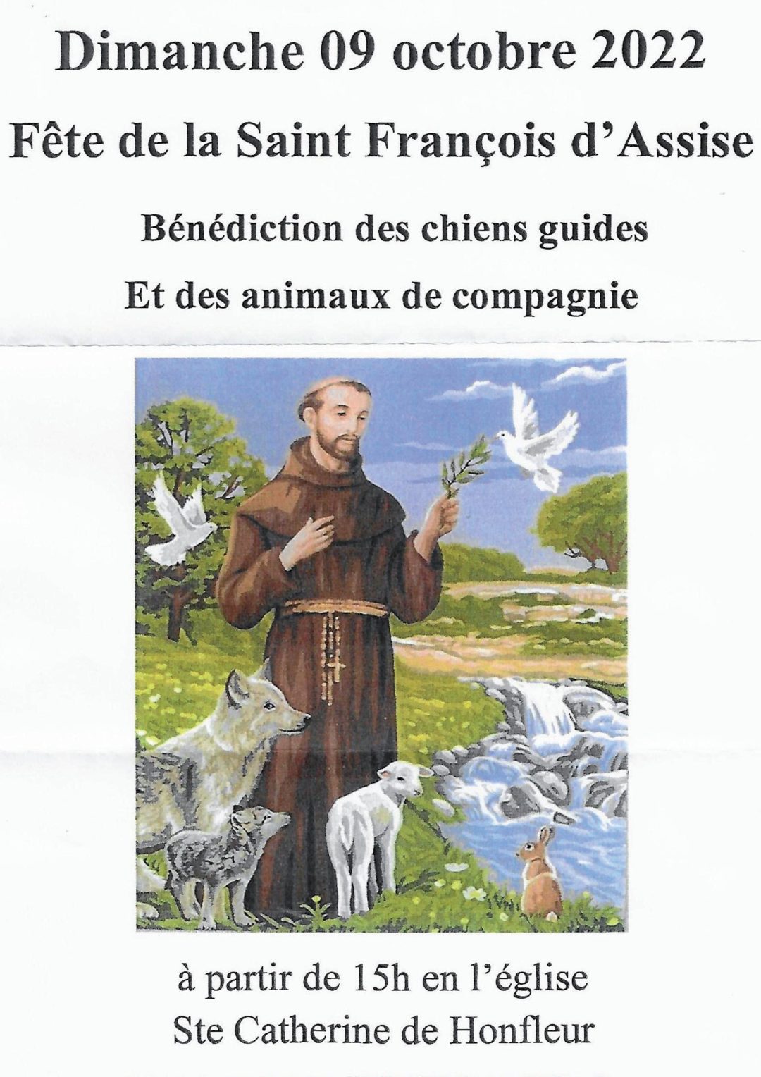 Bénédiction des animaux – Eglise Sainte Catherine – 09 octobre 2022