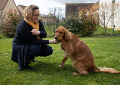 Mélissa et son chien-guide Nash