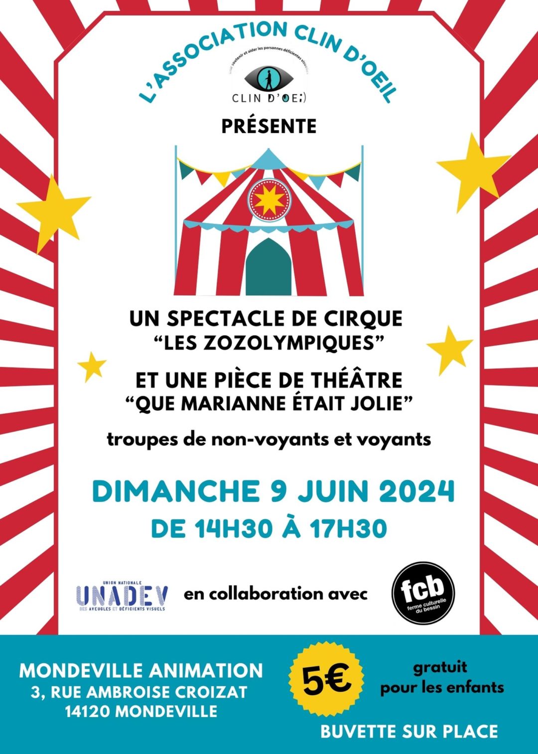 Association Clin d’Oeil : Représentations Cirque et Théâtre