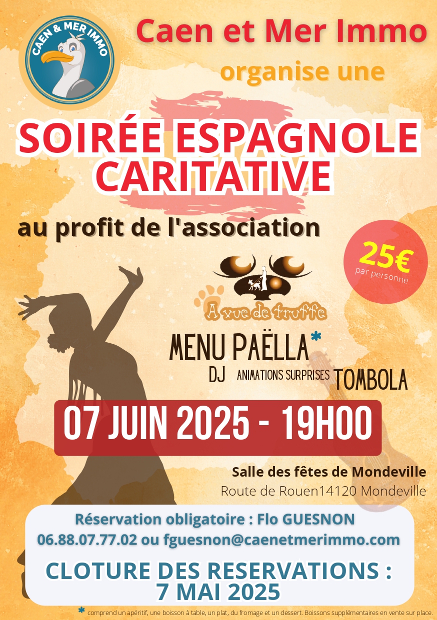 Soirée Espagnole au profit d’A Vue de Truffe – Samedi 07/06/2025