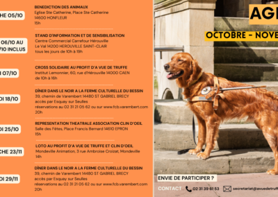 Agenda des prochaines actions