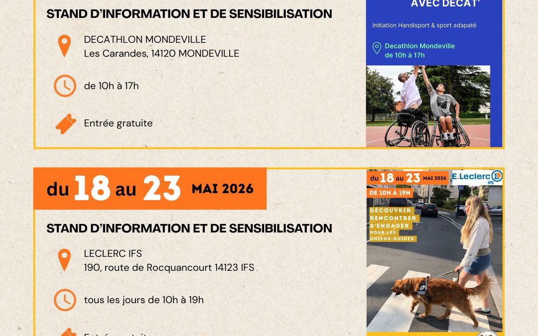 Nos prochaines manifestations – mai 2026