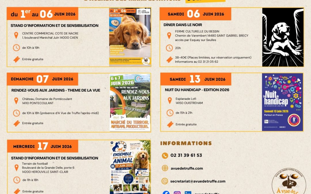 Agenda des prochaines manifestations